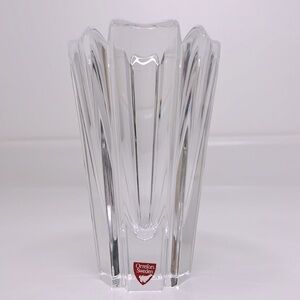 Orrefors Kostaboda 💐 Corona Small Crystal Flower Vase Home Decor Accent Art